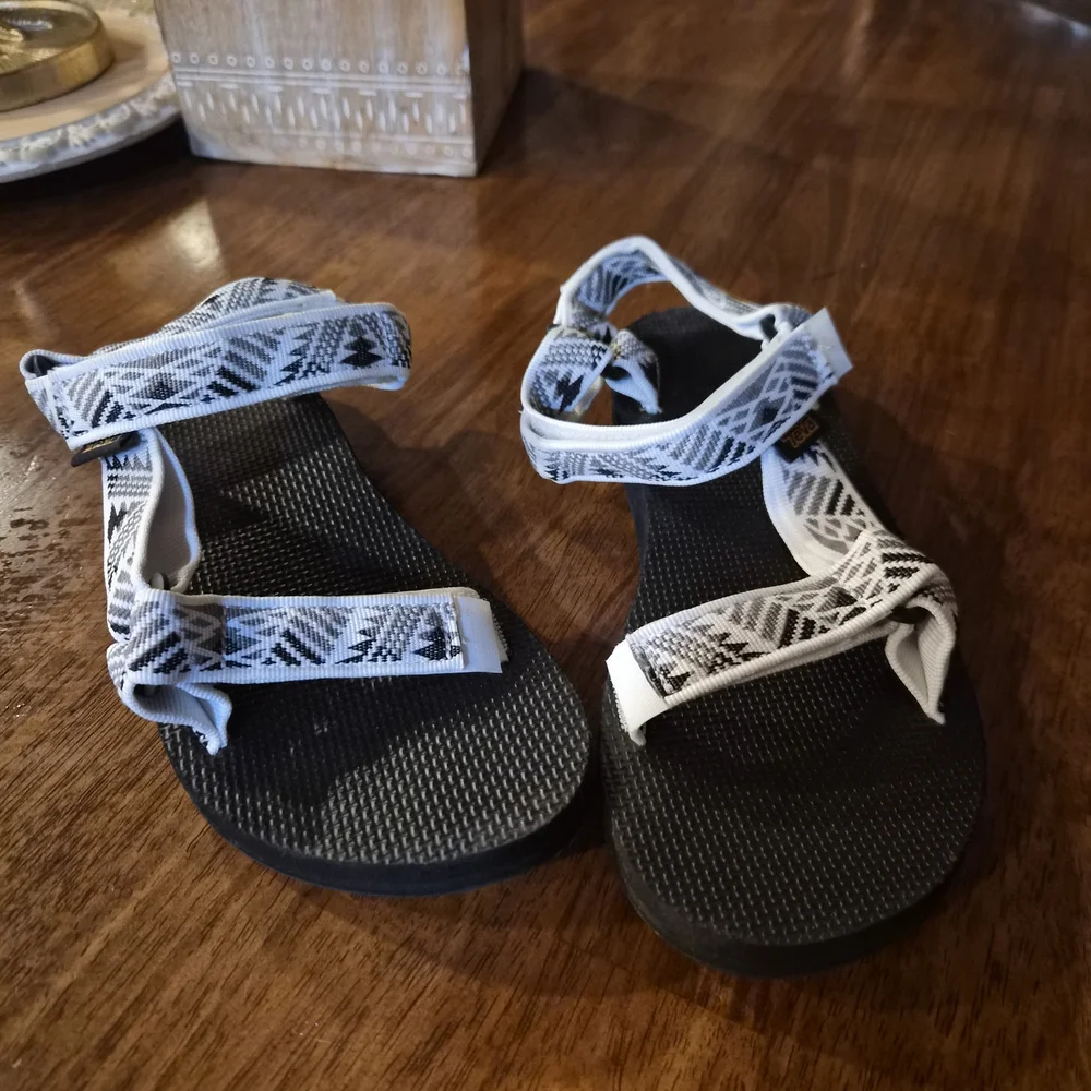 Teva Black and White Sandals - Picture 1 of 5